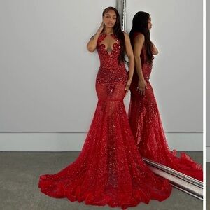 Boutique Red Prom Dress